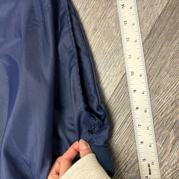 Vintage‎ 90s Pro Player Cleveland Indians Blue Mens XL V-Neck Windbreaker Jacket - Picture 9 of 12